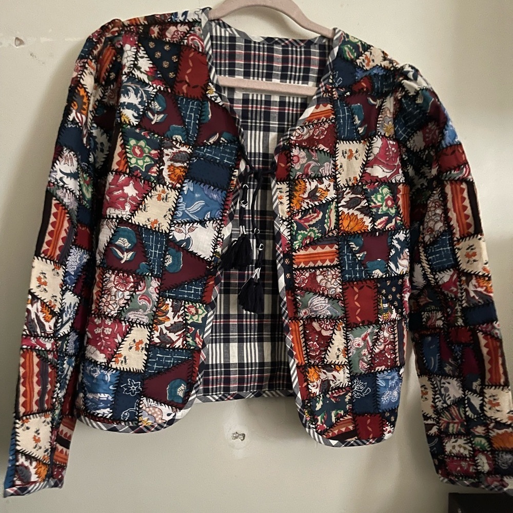 - Alix Of Bohemia Billie Broken Glass Quilt Reverseable  Jacket - Picture 16 of 17